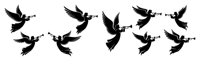 dove flying with olive branch vector set