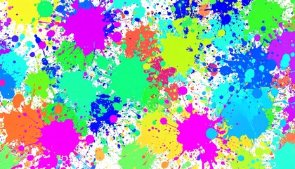 Colorful Paint Splatter Background.