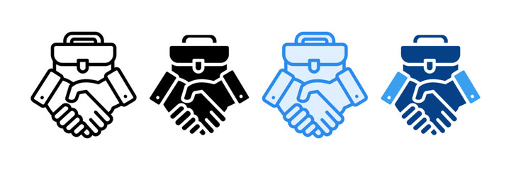 Partnership Icon Set Multiple Style Collection