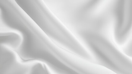 Naklejka premium close up of smooth glossy white fabric texture on pure white background