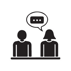 Business people talking in social network icon with speech bubbles teamwork concept