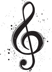 music background with treble clef, treble clef vector illustration