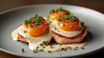 An exquisite plate featuring a gourmet dish, showcasing a creative arrangement and bold flavors that embody culinary artistry and fine dining experiences.