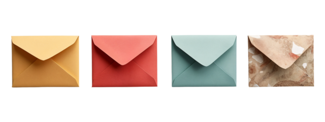 A set of three envelopes