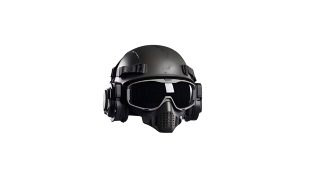 Modern Army Soldier in Combat Gear Isolated