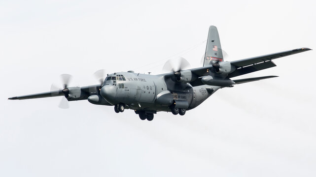 C-130 Hercules performing at an airshow