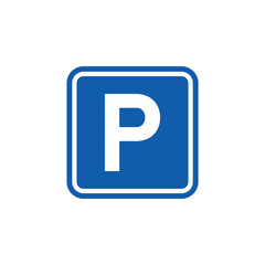 Parking sign and symbol design on a white background
