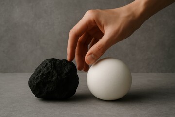 hand holding a egg
