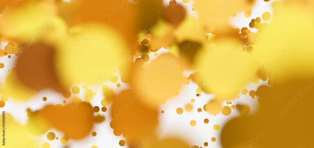Poster Golden yellow and orange abstract background with bokeh effect. Perfect for design projects.