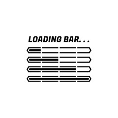 Loading Icons and Progress Bar.  Horizontal Load Indicators.
