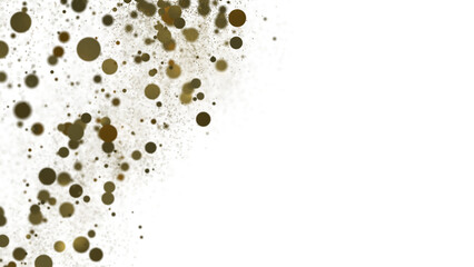 gold  Delight: Captivating 3D Illustration of Joyful gold Confetti