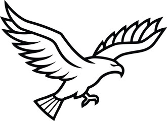 Brid line art in white background