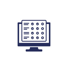 comparison chart icon on white