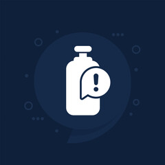 gas tank warning icon, vector