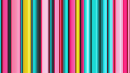 Colorful striped pattern with random vertical lines in various sweet candy colors. Bright and bold glossy irregular lines in vibrant tones for fresh and funky creative projects. Vector background
