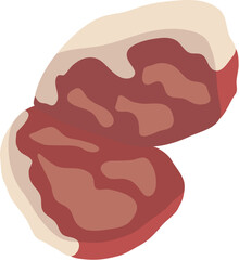 Chopped Meat and Satay Vector Illustration