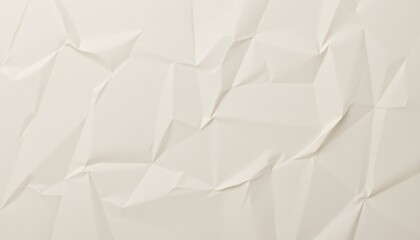 Obraz premium Crumpled White Paper Texture Background with Abstract Geometric Patterns and Soft Shadows