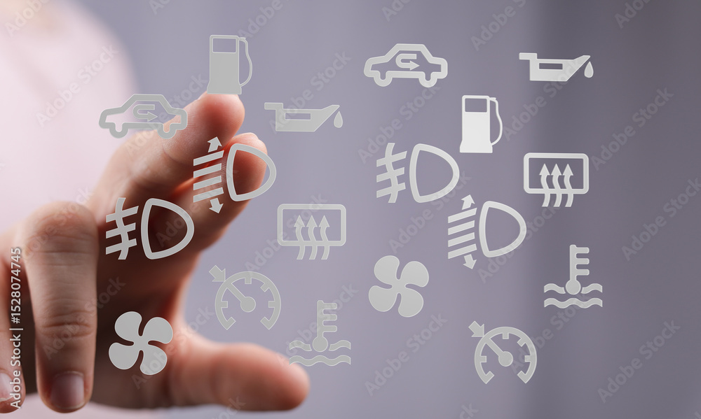 Poster Learn to identify and understand your car's dashboard warning lights and symbols.  Avoid costly repairs!