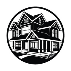 Duplexes home vector illustration