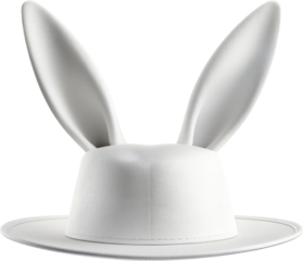 white rabbit ear bunny hat 