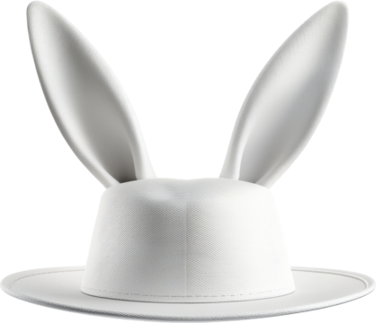 white rabbit ear bunny hat 