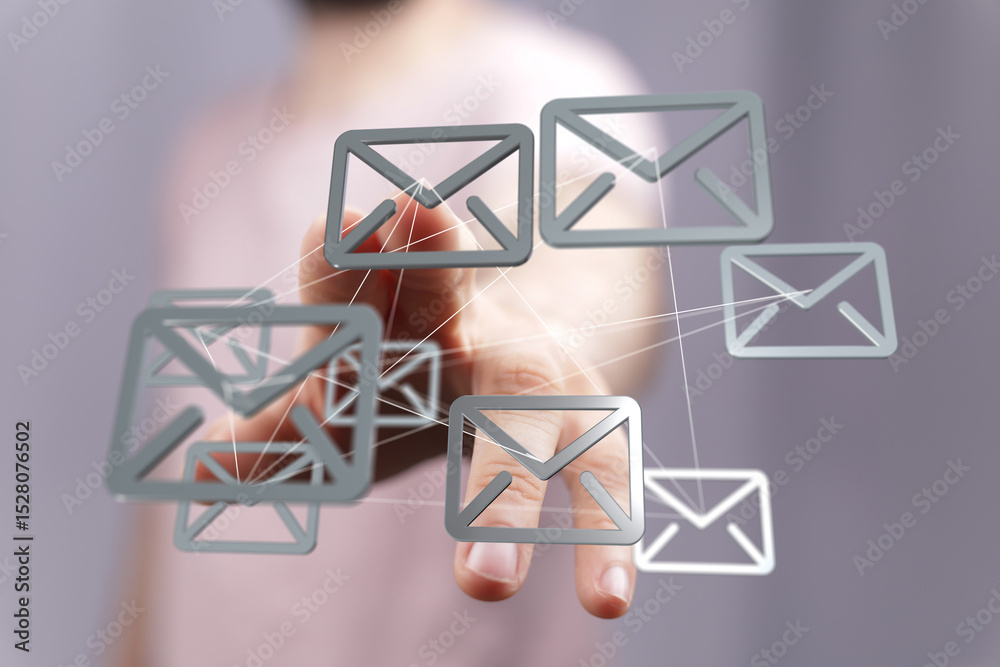Aufkleber Efficient email management.  Connecting and organizing messages for better workflow.