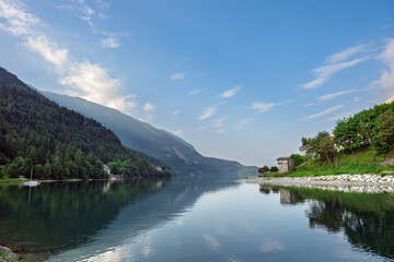 Molveno lake in Trentino, Italy.