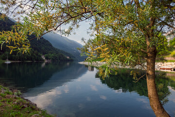 Molveno lake in Trentino, Italy.