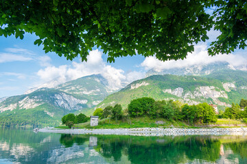 Molveno lake in Trentino, Italy.