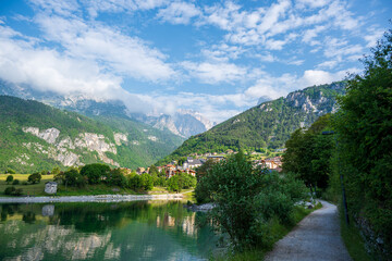 Molveno lake in Trentino, Italy.