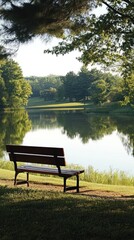 Fototapeta premium Tranquil Reflections by the Lake