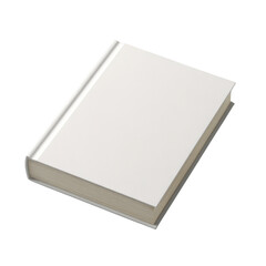Blank White Hardcover Book Mockup - Isolated on Green Transparent background