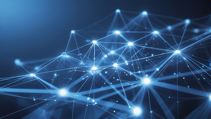 Fototapeta premium A network of satellites orbits Earth, forming a connected grid for global communication.