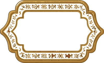 golden frame with ornament