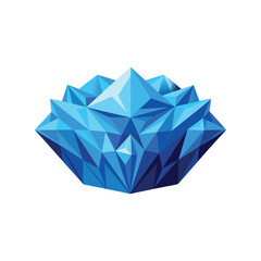 Blue crystal ice texture vector illustration, frozen glass-like shards, winter frost background, arctic transparent overlay