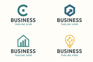 Modern Flat Minimalist Business Company Brand Identity Logo Collection