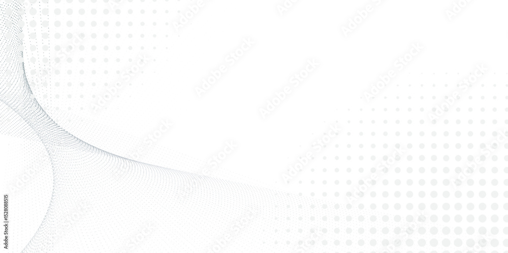 Fototapete Abstract grey, white smooth element swoosh speed wave modern stream background. Wave lines created using blend tool and dots. abstract frequency sound wave lines and twisted curve lines background.	