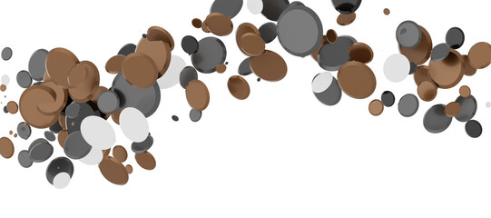 Enchanting Euphoria: Breathtaking 3D Illustration of Enchanting gold Confetti