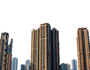 Fototapeta premium High rise buildings at sunset.