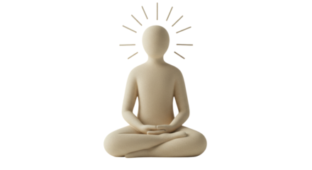 Isolated Meditation Figure in Lotus Position