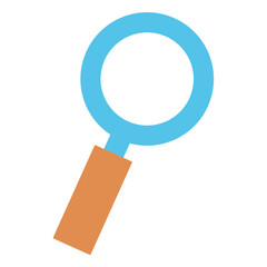 Magnifying Glass Search Icon in Flat Style