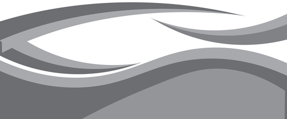 Vector gray line background curve element with white space for text and message design.vector illustration.