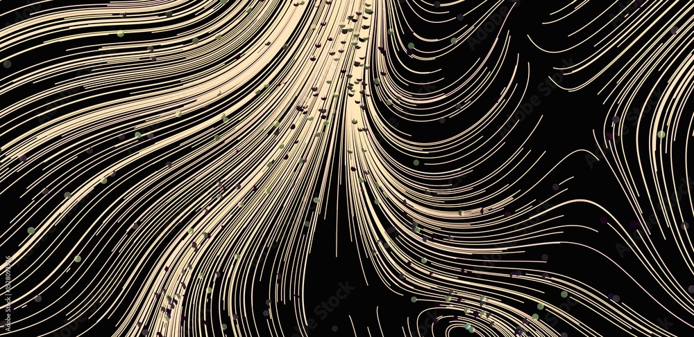 Poster elegant abstract background with beige swirls and black backdrop. perfect for modern designs.