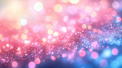 Ethereal Bokeh Background with Soft Pink and Blue Tones for Design