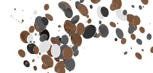 silver confetti explosion festive background