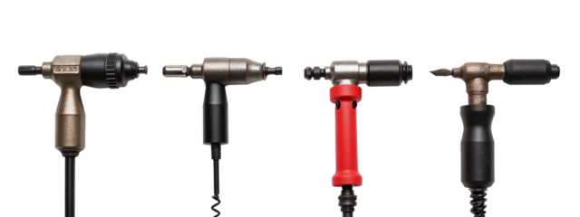 A row of four different types of tools