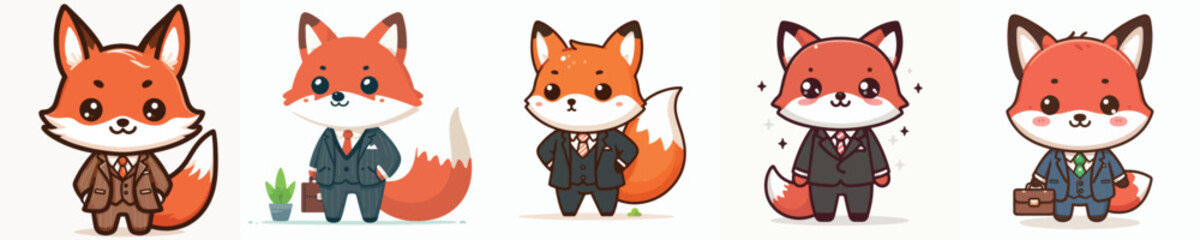 fox vector wearing a suit