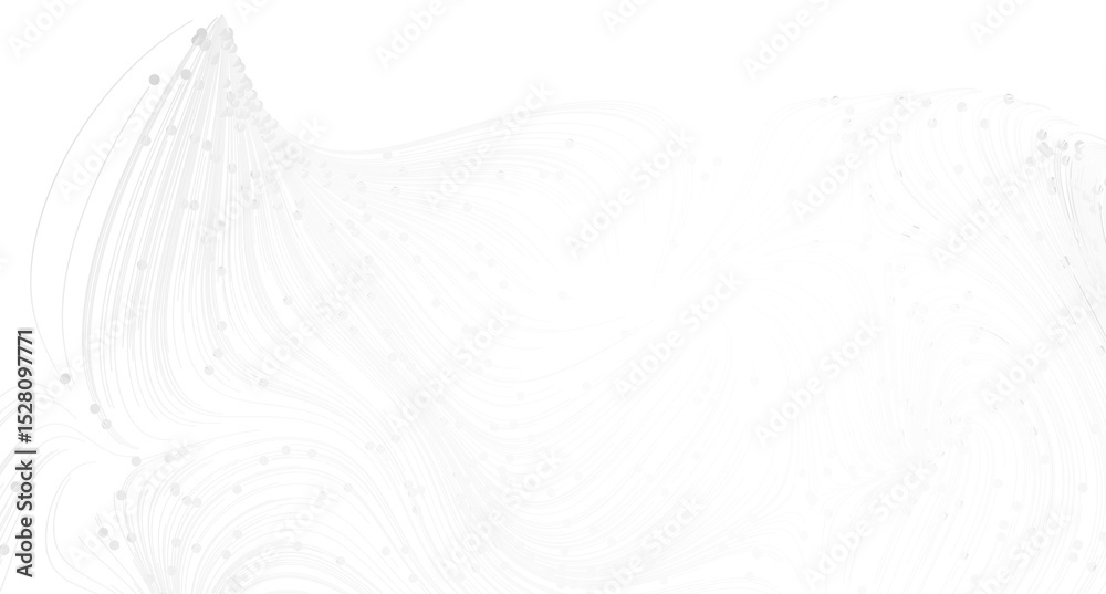 Aufkleber abstract background with flowing white lines and dots. perfect for tech, data, or minimalist designs
