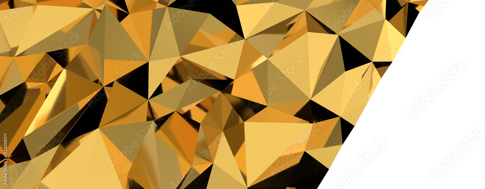 Poster (Mehrere Werte)Gold polygon background 3d rendering, 3d illustration. Abstract triangle background. Gold background. Abstract Gold polygon wallpaper
