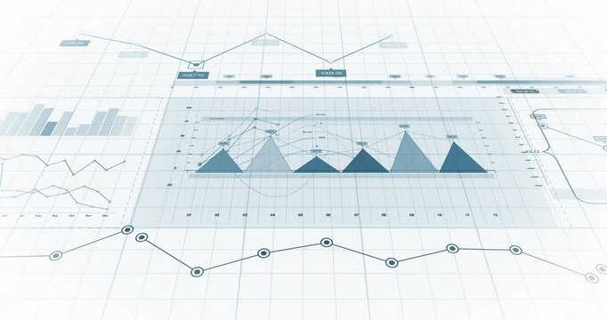 Futuristic Business Dashboard: Interactive Data Insights. Business and Economy Related Abstract 3D Concept.